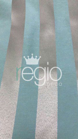 Jacquard rayas tiffany con dorado 2.80 x 6 mts