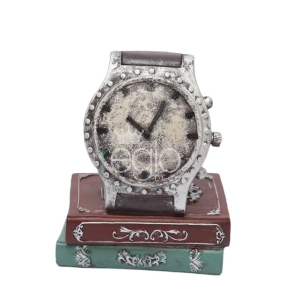 Adorno de mesa reloj de cerámica