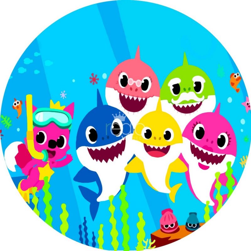 Impr. en tela sublimada Baby Shark, 1.50 de diámetro