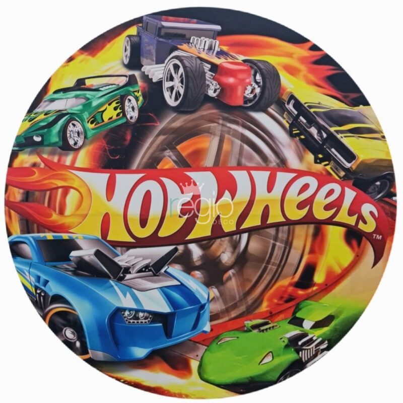 Impr. en tela sublimada Hotwheels,1.50 de diámetro