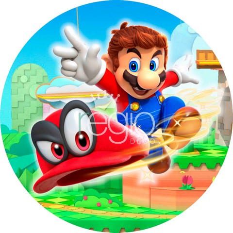 Impr. en tela sublimada Mario Bross Odyssey,1.50 de diámetro