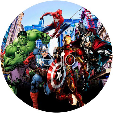 Impr. en tela sublimada Avengers, 1.50 de diámetro