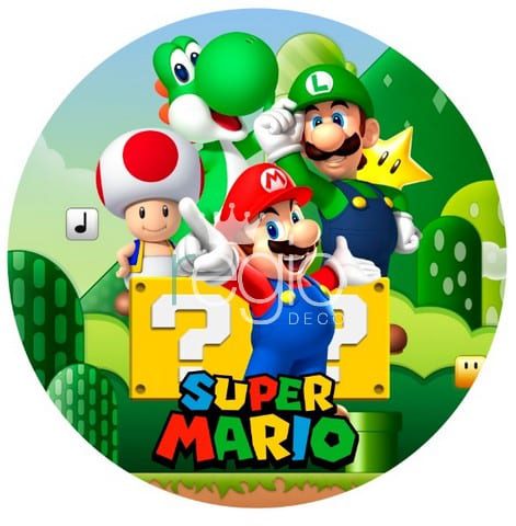 Impr. en tela sublimada Mario Bross,1.50 de diámetro