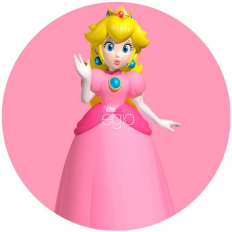 Impr. en tela sublimada Princesa Peach,1.50 de diámetro