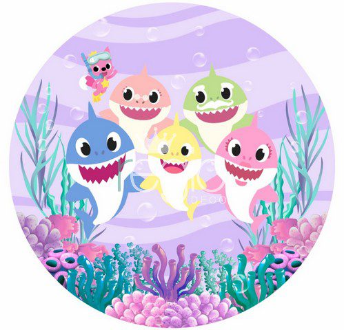 Impr. en tela sublimada Baby Shark, 1.50 de diámetro