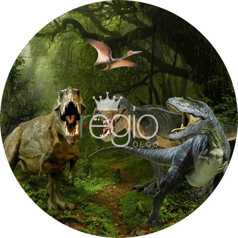 Impr. en tela sublimada Dinosaurios, 1.50 de diámetro