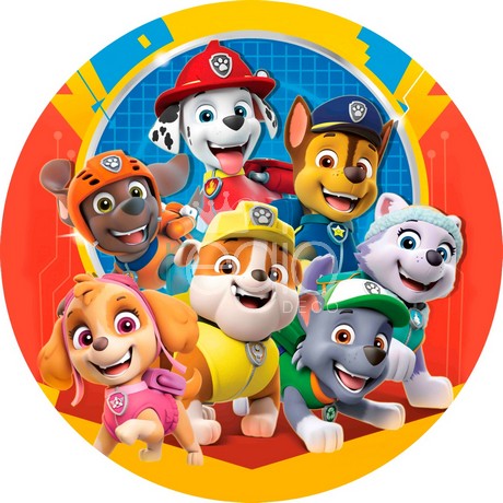 Impr. en tela sublimada Paw Patrol, 1.50 de diámetro