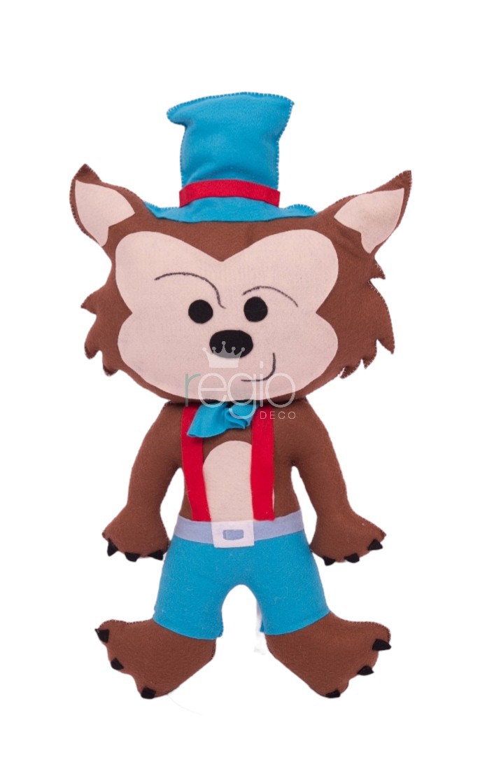 Personaje en fieltro ,Lobo- Caperucita Roja