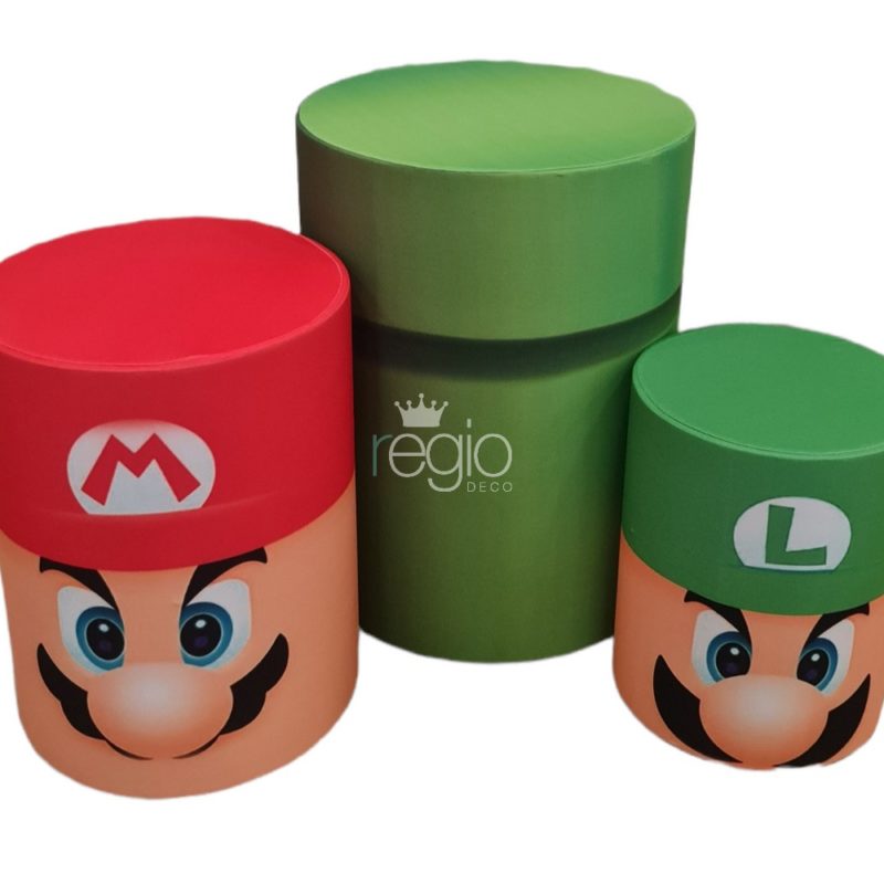 Trío de cilindros forrados Mario Bross