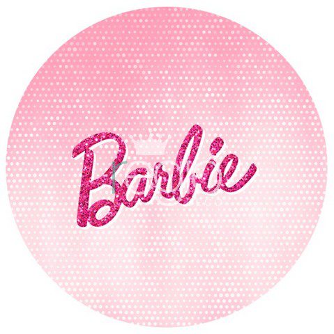 Impr. en tela sublimada Barbie, 1.50 de diámetro