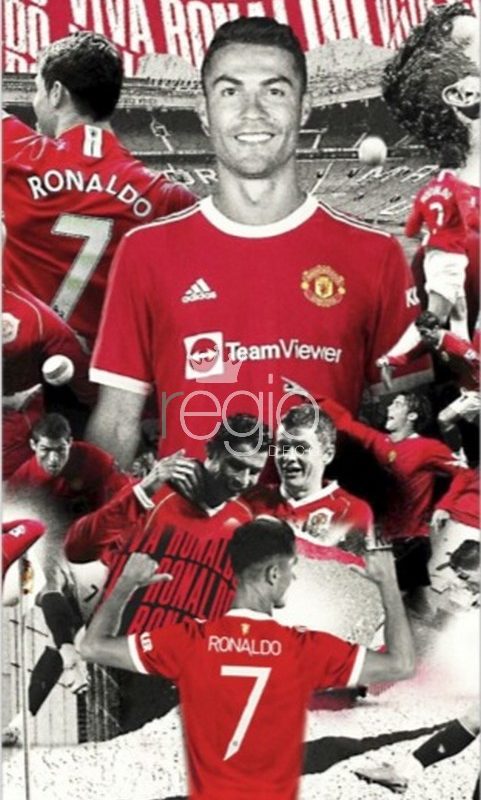 Impr. en tela subl. Ronaldo Manchester lateral 1.10 x 2.30