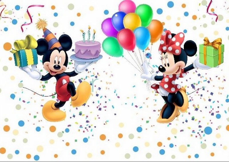 Impresión en tela sublimada Mickey y Minnie 6 x 3