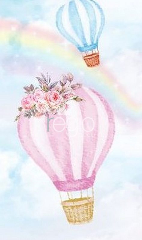 Impr. en tela sublimada Balones colores pasteles 1.10 x 2.30