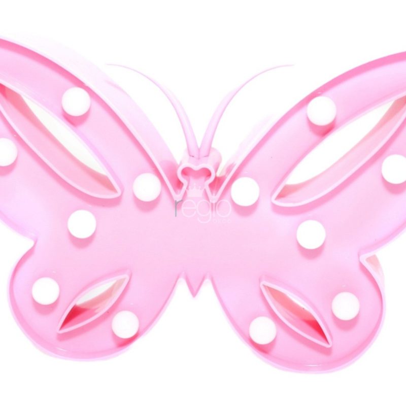 Mariposa led color rosa