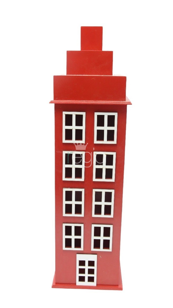 Edificio rojo de madera G