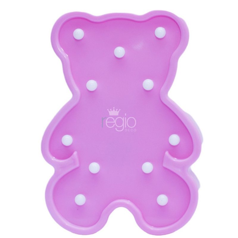 Oso rosa plástico Led