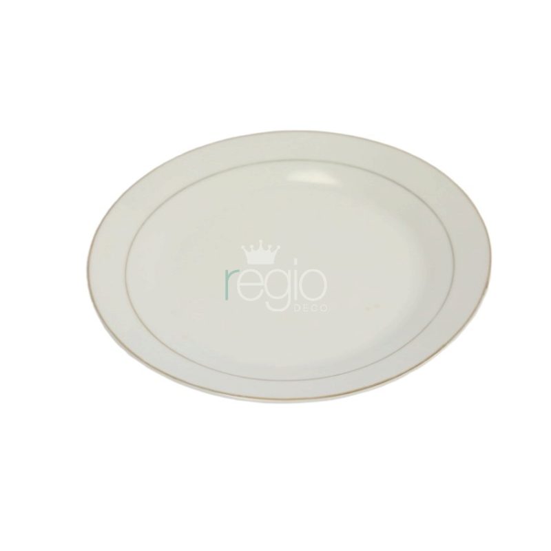 Plato petit blanco borde dorado