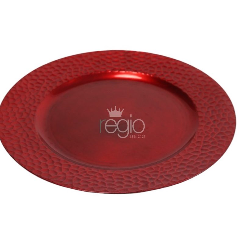 Posaplatos de color rojo vino